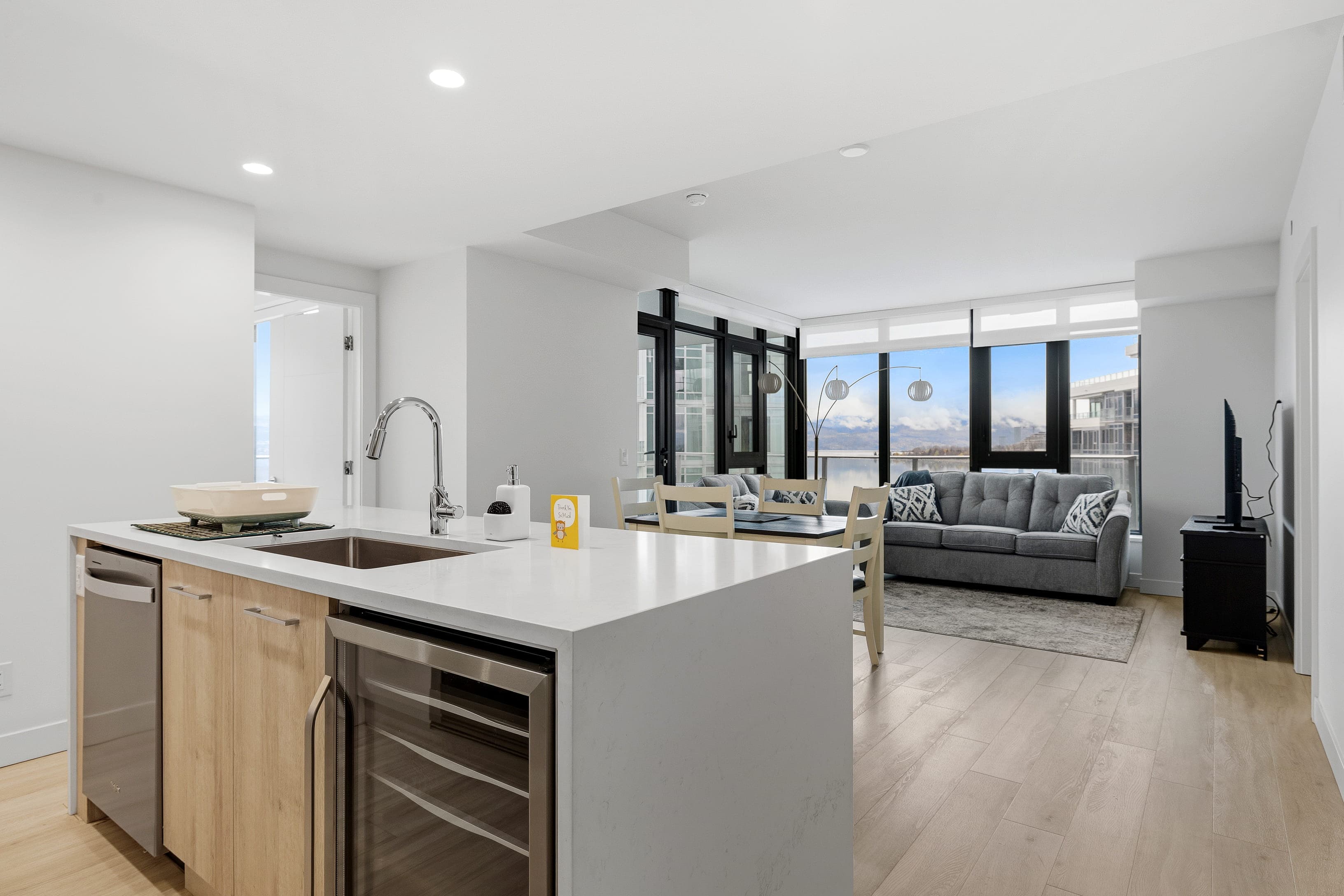 Open-plan living and kitchen