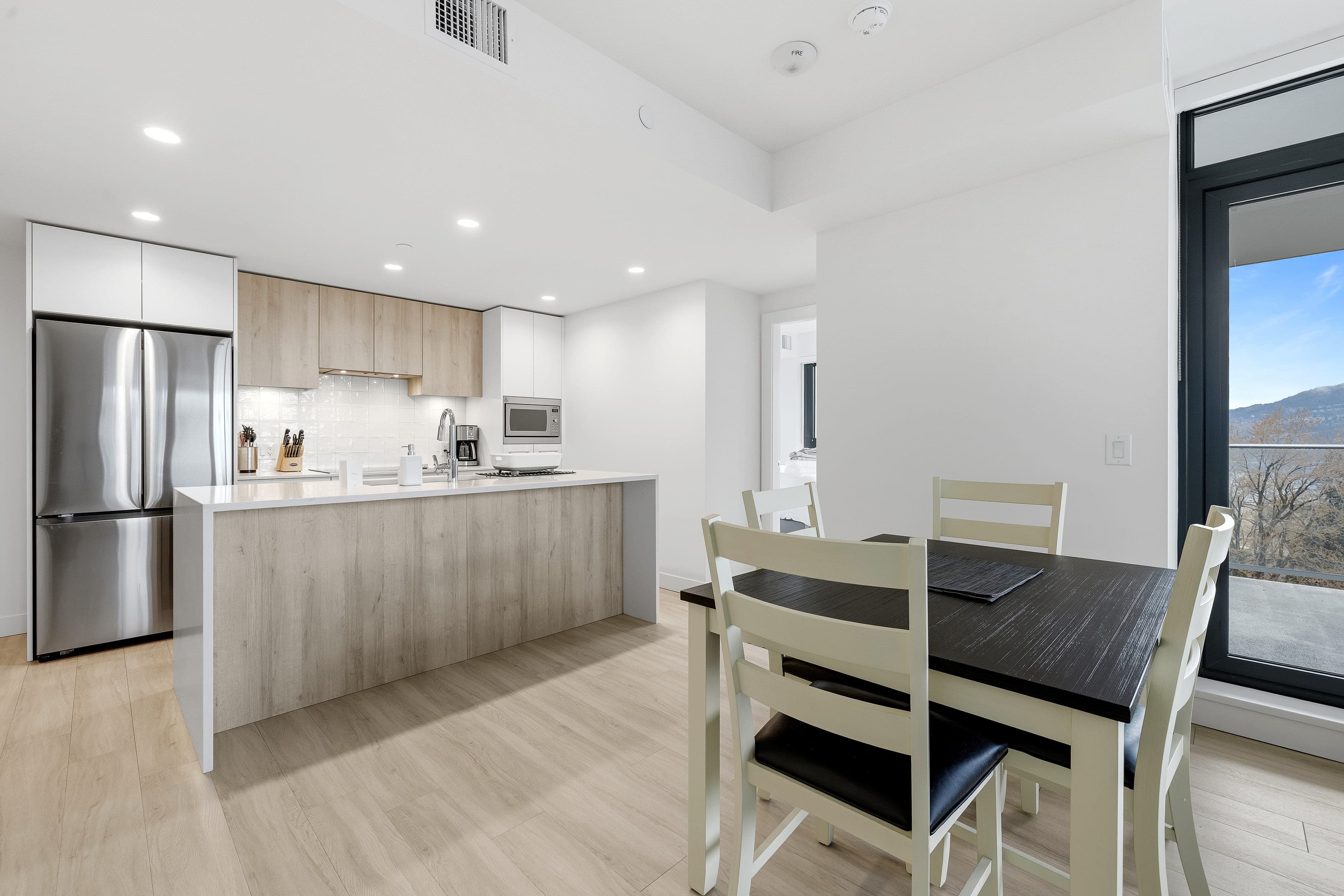 Kitchen and dining area