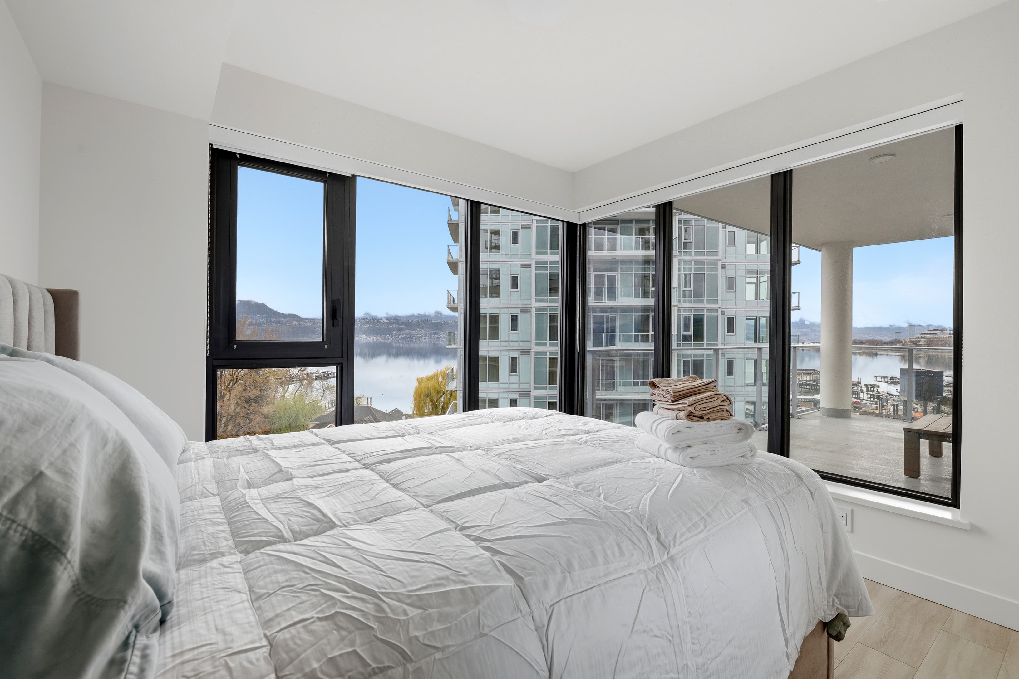 Primary bedroom with lake view