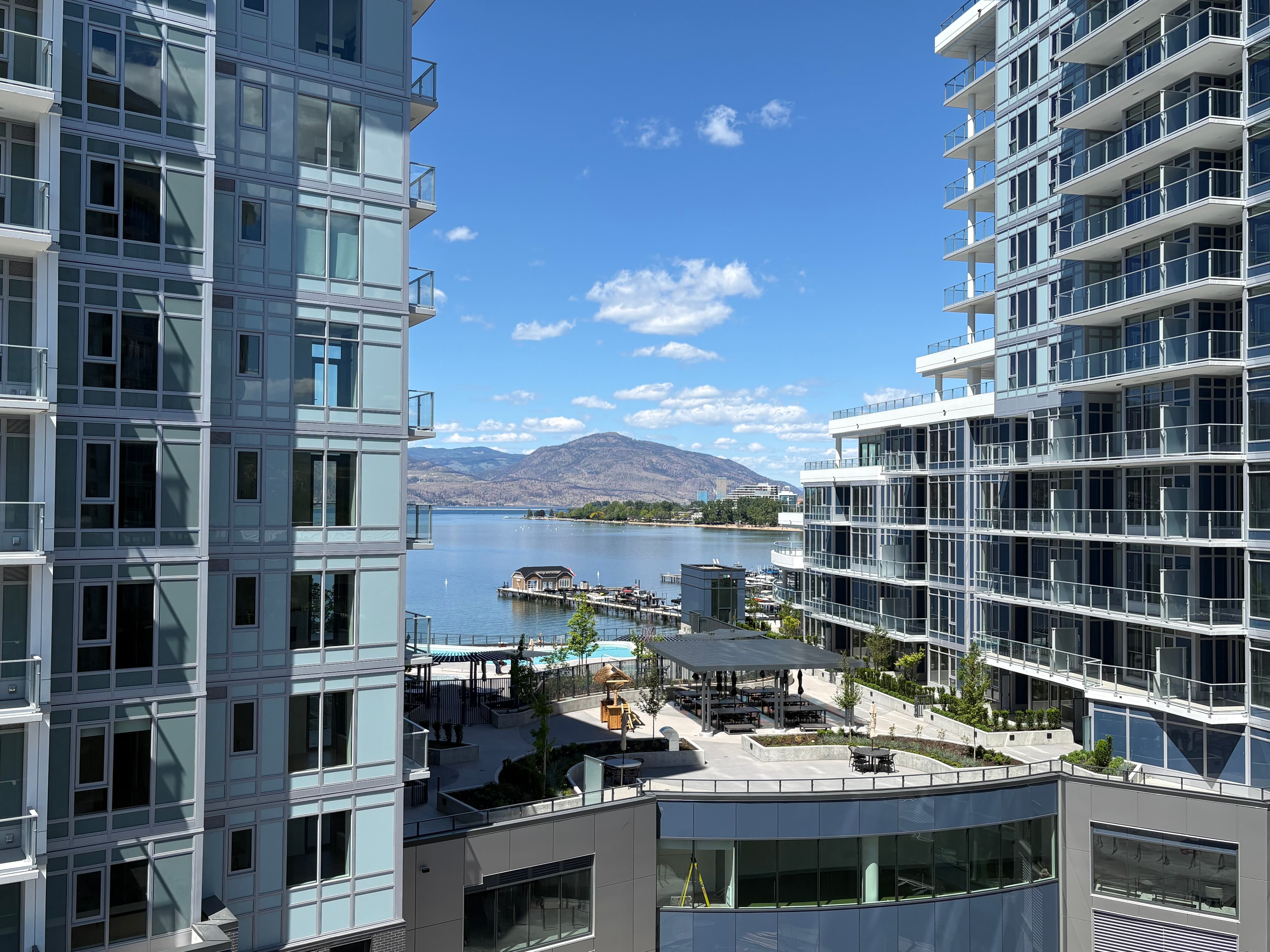 Lake and marina view